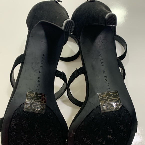 Kelly and Katie Black Size 9.5 Women's Heels Sandals Shoes - Picture 7 of 13